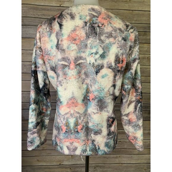 Esley Womens Small Sherpa Feel Top Watercolor - Picture 5 of 8